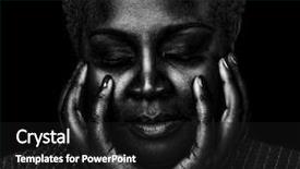  Presentation with singer - Slide set consisting of a pretty afro american background and a black colored foreground