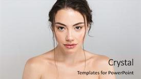  Presentation with beauty - Slides enhanced with a pretty young topless background and a lemonade colored foreground