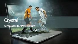  Presentation with football lights - Presentation with a professional sport game background and a gray colored foreground