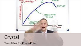  Presentation with understanding - Beautiful PPT theme featuring a quick learning curve backdrop and a light gray colored foreground