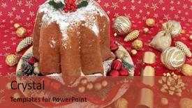  Presentation with cracker - Slides enhanced with a red and gold background and a red colored foreground