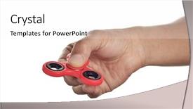  Presentation with game - Presentation theme having a red fidget spinner background and a white colored foreground