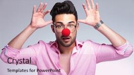  Presentation with antlers - Colorful slide deck enhanced with a red nose acting backdrop and a lemonade colored foreground