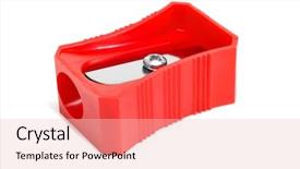  Presentation with red and white festive - Presentation theme having a red pencil sharpener background and a lemonade colored foreground