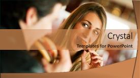  Presentation with hamburger - Cool new presentation with a restaurant or diner backdrop and a coral colored foreground