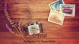  Presentation with flower vintage - Beautiful slide set featuring a retro vintage instagram backdrop and a red colored foreground