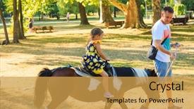  Presentation with rollercoaster ride - Beautiful PPT theme featuring a ride on pony backdrop and a  colored foreground