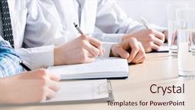  Presentation with writing notes - Cool new slides with a row and writing backdrop and a lemonade colored foreground