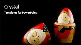  Presentation with russian doll - Theme consisting of a russian matruska doll background and a  colored foreground