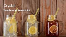  Presentation with mason jar - Cool new PPT theme with a rustic kitchen ledge backdrop and a tawny brown colored foreground