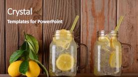  Presentation with lemons - Audience pleasing presentation theme consisting of lemons on a ledge backdrop and a tawny brown colored foreground