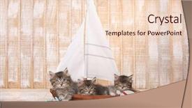  Presentation with sailboat - Slide deck consisting of a sailboat with ocean background and a lemonade colored foreground