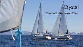  Presentation with luxury lifestyle - Amazing theme having a sea race yacht backdrop and a light blue colored foreground