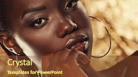  Presentation with african culture - Theme consisting of a sensual young african background and a tawny brown colored foreground