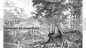  Presentation with landscape - Cool new theme with a-series-of-twelve-landscape backdrop and a light gray colored foreground