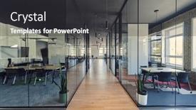  Presentation with business growth - Presentation theme having a-setting-of-modern-glass and a dark gray colored foreground