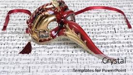  Presentation with vintage music - Beautiful PPT theme featuring a sheet of music backdrop and a sky blue colored foreground