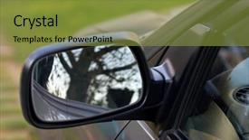  Presentation with mirror - Cool new slide set with a shiny gray car backdrop and a gold colored foreground