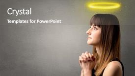  Presentation with shiny - Amazing presentation design having a shiny yellow halo backdrop and a gray colored foreground