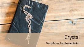  Presentation with crucifix - Audience pleasing presentation theme consisting of a silver small crucifix backdrop and a lemonade colored foreground