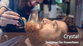  Presentation with trim - Theme featuring a skilled barber trim background and a violet colored foreground