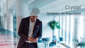  Presentation with corporate - Slide deck with a-sleek-corporate-setting and a light blue colored foreground