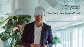  Presentation with corporate - Theme consisting of a-sleek-corporate-setting background and a light blue colored foreground