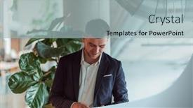  Presentation with corporate - Theme featuring a-sleek-corporate-setting and a light blue colored foreground