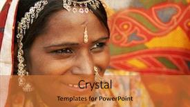  Presentation with india - Slide set consisting of a smiling india rajasthani background and a gold colored foreground