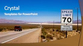  Presentation with limit - Beautiful presentation theme featuring a speed limit sign backdrop and a teal colored foreground