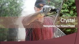  Presentation with everyone - Slide deck enhanced with a squeegee leaving them background and a violet colored foreground