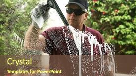  Presentation with everyone - Theme having a squeegee leaving them background and a  colored foreground