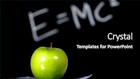  Presentation with teachers apple - Slide deck having a stack of book background and a black colored foreground