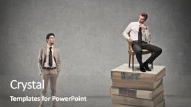  Presentation with stack books - Presentation consisting of a stack of books background and a gray colored foreground