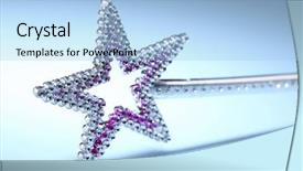  Presentation with star - Theme having a star shaped wand background and a light blue colored foreground