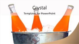  Presentation with soda - Theme featuring a steel ice bucket background and a white colored foreground
