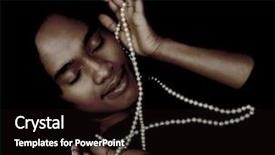  Presentation with black pearl - Beautiful PPT theme featuring a string of pearl backdrop and a wine colored foreground