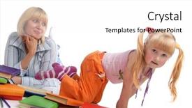  Presentation with children reading - Presentation theme with a styled children theme background and a white colored foreground