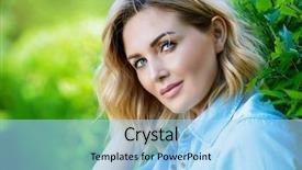  Presentation with beauty cosmetics - Cool new slides with a summer day mood backdrop and a light blue colored foreground