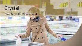  Presentation with frozen fish - Audience pleasing slide deck consisting of a supermarket mall grocery backdrop and a yellow colored foreground