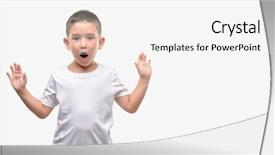  Presentation with dark - PPT theme with dark haired little child scared background and a white colored foreground