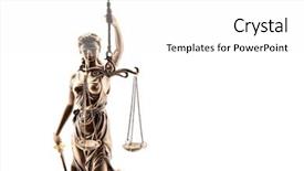  Presentation with blind - Presentation design consisting of a symbol of justice background and a white colored foreground