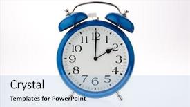  Presentation with summer time - Slides with a symbol of time background and a light blue colored foreground