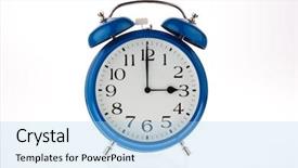  Presentation with time for change - Slides having a symbol of time background and a light blue colored foreground