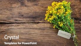  Presentation with john locke - Cool new slide set with a tag on wooden backdrop and a tawny brown colored foreground