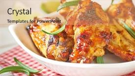  Presentation with healty - Presentation theme enhanced with a tasty and healty background and a coral colored foreground