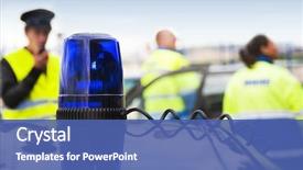  Presentation with medical emergency - Presentation theme featuring a team of emergency background and a ocean colored foreground