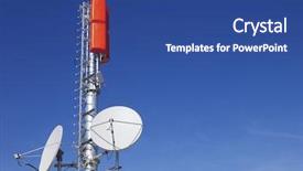  Presentation with radio station - Slides having a television and radio background and a ocean colored foreground