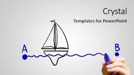  Presentation with hand drawn brush stroke design - Amazing presentation theme having end end process - close up of male hand backdrop and a light gray colored foreground