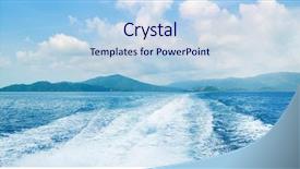  Presentation with moving sea - Colorful PPT layouts enhanced with a trace on water backdrop and a sky blue colored foreground